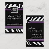 Visitekaartje Zebra Print (Voorkant / Achterkant)