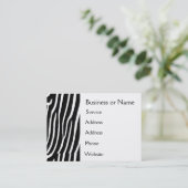 Visitekaartje Zebra Print (Staand voorkant)