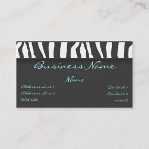 Visitekaartje Zebra Print