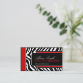 Visitekaartje Zebra Print (Staand voorkant)