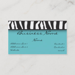 Visitekaartje Zebra Print