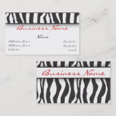 Visitekaartje Zebra Print (Voorkant / Achterkant)