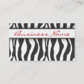 Visitekaartje Zebra Print (Achterkant)