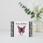 Visitekaartje Zebra Print Butterfly (Staand voorkant)