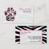 Visitekaartje Zebra Print Paw Print Paw (Voorkant / Achterkant)