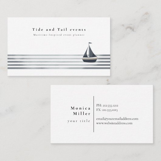 visitekaartje zeilboot (Voorkant / Achterkant)