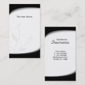 Visitekaartje ziekteverzekering zwart wit (Voorkant / Achterkant)