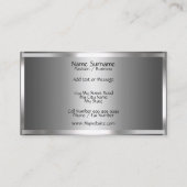 Visitekaartje Zilver Abstract (Achterkant)