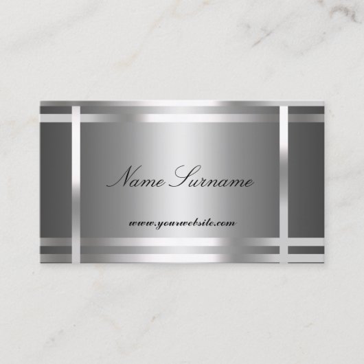 Visitekaartje Zilver Abstract (Voorkant)