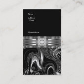 Visitekaartje Zilver Abstract Zwart Diamond Jewel (Achterkant)