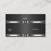 Visitekaartje Zilver op Grijs Zwart Diamond Jewel (Achterkant)