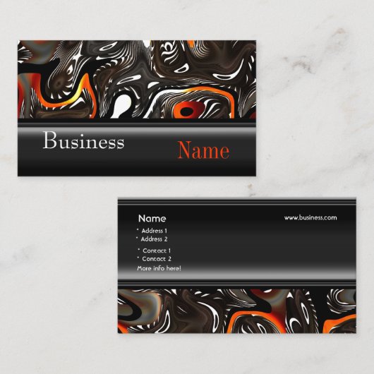 Visitekaartje Zizzago Afrika Abstract Sinaasappel (Voorkant / Achterkant)