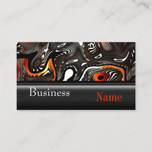 Visitekaartje Zizzago Afrika Abstract Sinaasappel (Voorkant)