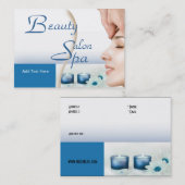 Visitekaartje Zizzago Beauty Salon Spa Blauw (Voorkant / Achterkant)