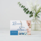 Visitekaartje Zizzago Beauty Salon Spa Blauw (Staand voorkant)