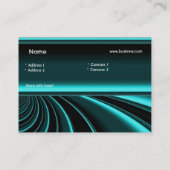 Visitekaartje Zizzago Blauwgroen Zwart Zijden Werv (Achterkant)