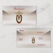 Visitekaartje Zizzago Cream Silk Art Nouveau (Voorkant / Achterkant)