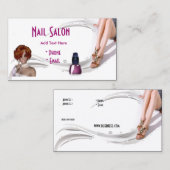 Visitekaartje Zizzago Pink Nail Salon (Voorkant / Achterkant)