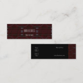 Visitekaartje Zizzago Red Brown Leather Studs (Voorkant / Achterkant)