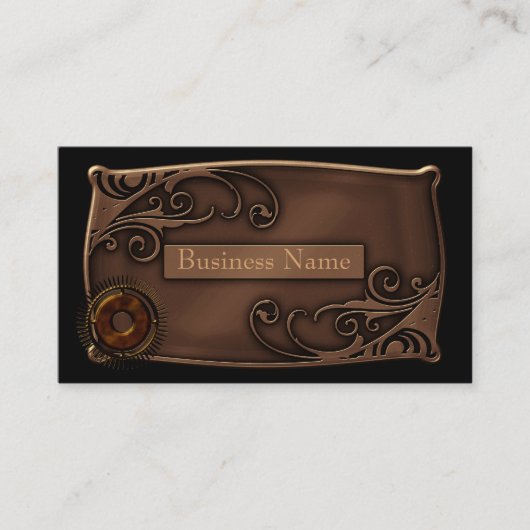 Visitekaartje Zizzago Steampunk Design (Voorkant)