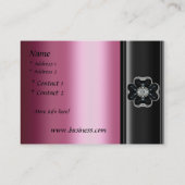 Visitekaartje Zizzago Zijde Roze Zwart Jewel (Achterkant)