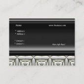 Visitekaartje Zizzago Zwart Wit Metaal Embossed (Achterkant)