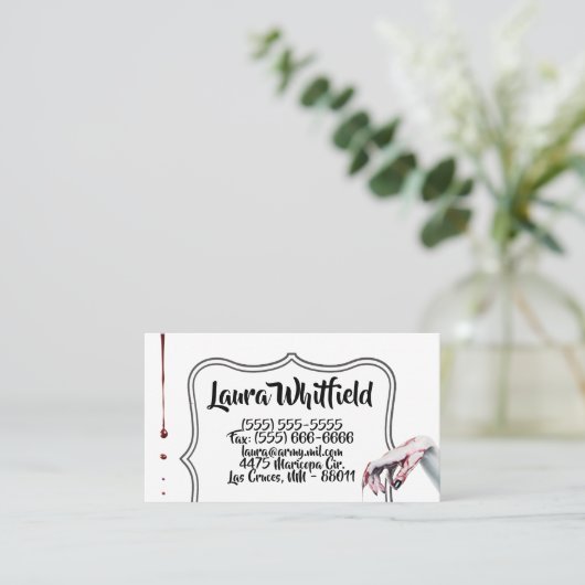 visitekaartje zombie druppel vampier Gothic (Staand voorkant)