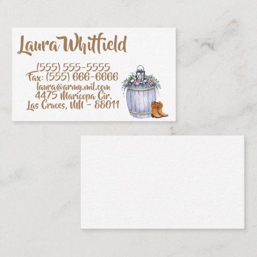 Visitekaartje Zomer Land Bruiloft Rustieke WaterC (Voorkant / Achterkant)