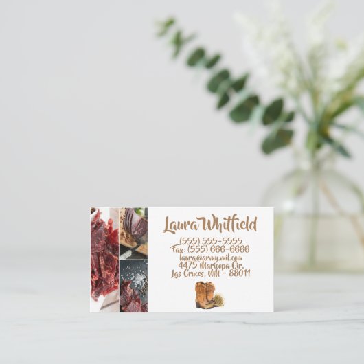 Visitekaartje Zomer Land Bruiloft Rustieke WaterC (Staand voorkant)