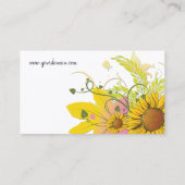 Visitekaartje zonnebloem (Achterkant)