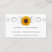 Visitekaartje zonnebloempitten (Achterkant)