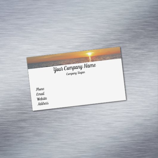 Visitekaartje zonneschijn bij pensionering #12 magnetisch visitekaartje (Voorbeeld)