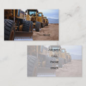 Visitekaartje zware apparatuur (Voorkant / Achterkant)