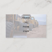 Visitekaartje zware apparatuur (Achterkant)