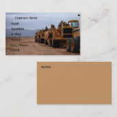 Visitekaartje zware apparatuur (Voorkant / Achterkant)