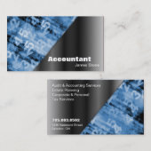 Visitekaartje zwart/blauw (Voorkant / Achterkant)