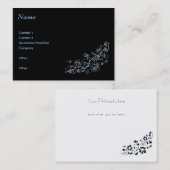 Visitekaartje, zwart, etherisch visitekaartje (Voorkant / Achterkant)
