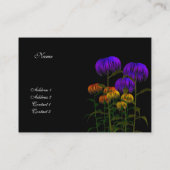 Visitekaartje Zwart Geel Blauw Bloemen (Achterkant)