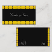 Visitekaartje zwart geel metaal (Voorkant / Achterkant)