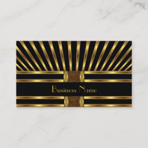 Visitekaartje Zwart Gouden Streep Curve 3