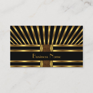 Visitekaartje Zwart Gouden Streep Curve 3