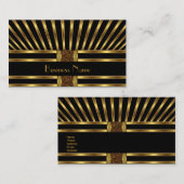 Visitekaartje Zwart Gouden Streep Curve 3 (Voorkant / Achterkant)