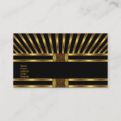 Visitekaartje Zwart Gouden Streep Curve 3 (Achterkant)