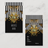 Visitekaartje Zwart Gouden Streep Jewel (Voorkant / Achterkant)