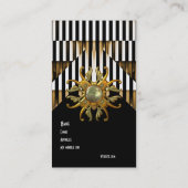 Visitekaartje Zwart Gouden Streep Jewel (Achterkant)