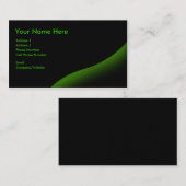 visitekaartje - zwart - groene wervelkolom (Voorkant / Achterkant)