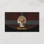 Visitekaartje Zwart Lederen Rood Bruin Gordel Sche (Voorkant)