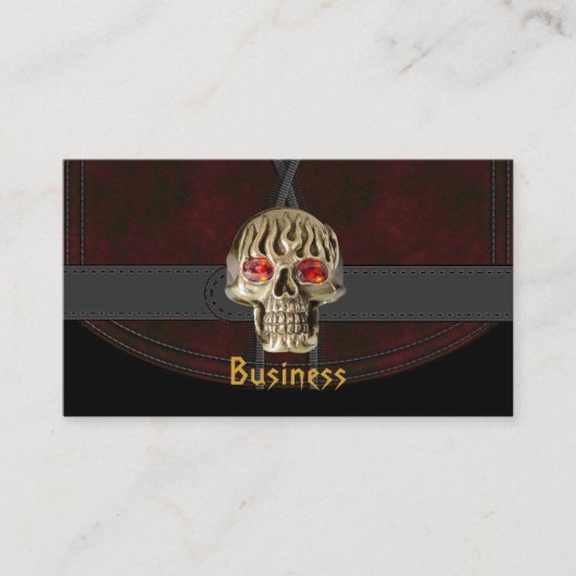 Visitekaartje Zwart Lederen Rood Bruin Gordel Sche (Voorkant)