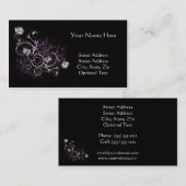 visitekaartje zwart met wit en Paars (Voorkant / Achterkant)