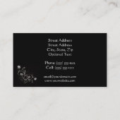 visitekaartje zwart met wit en Paars (Achterkant)